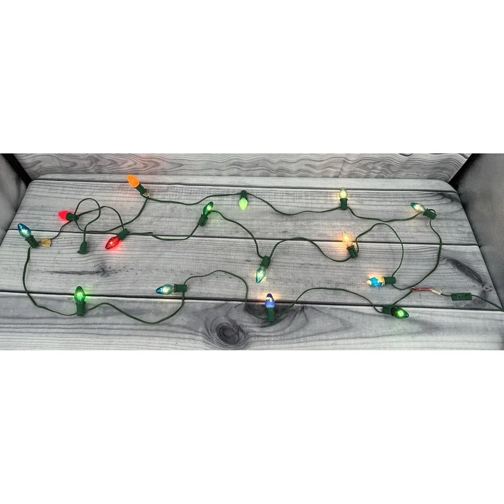 3 STRANDS OF VINTAGE CHISTMAS LIGHTS - BULB LIGHTS ‎ *1